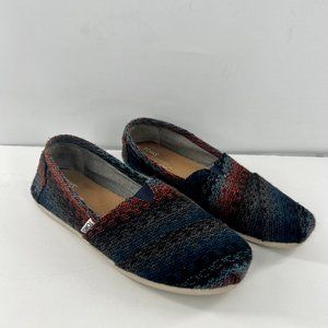Toms Classics Rust Women's Aztec Print Slip On Flat Shoes Size 9.5W